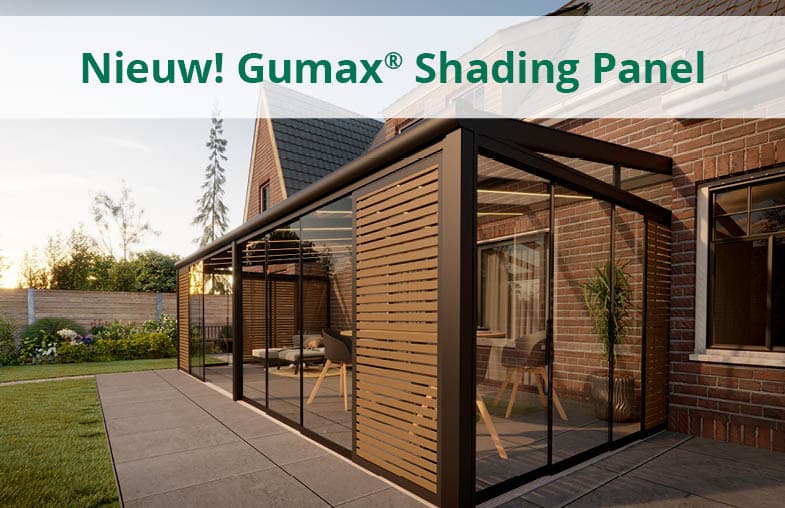 Gumax moderne tuinoverkapping met lighting system verlichting