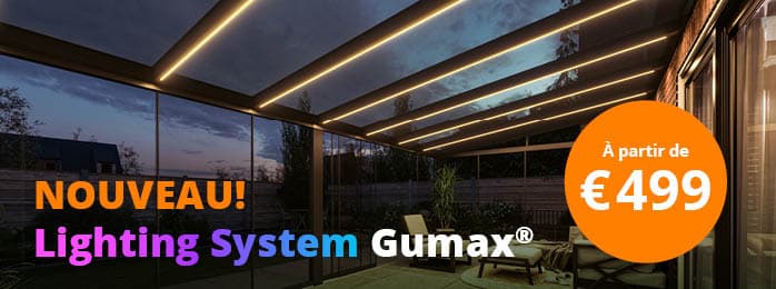 Nouveau - Système d'éclairage Gumax - éclairage d'auvent