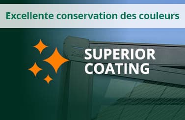 Conservation du brillant et la rétention des couleurs grâce à un superior coating sur les vérandas en aluminium