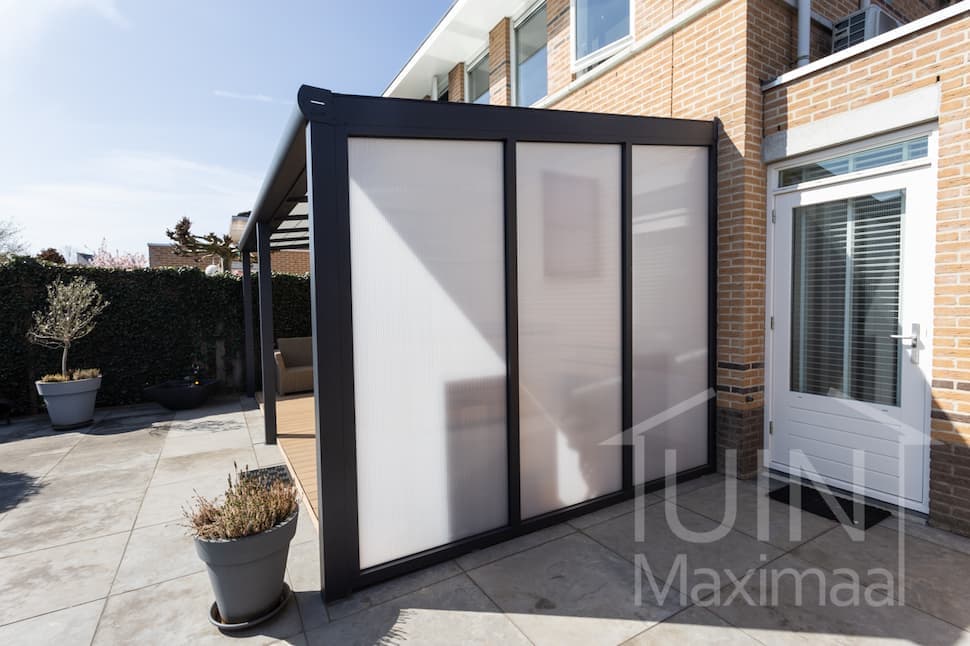 Polycarbonaat zijwand antraciet
