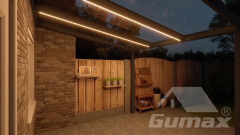 gumax lighting system 3.06m x 3.0m antraciet onder