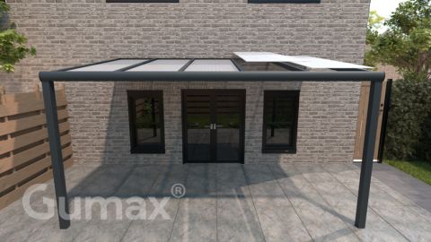 Gumax roof kit opal polycarbonate matt anthracite 3.06 x 2.5 metre