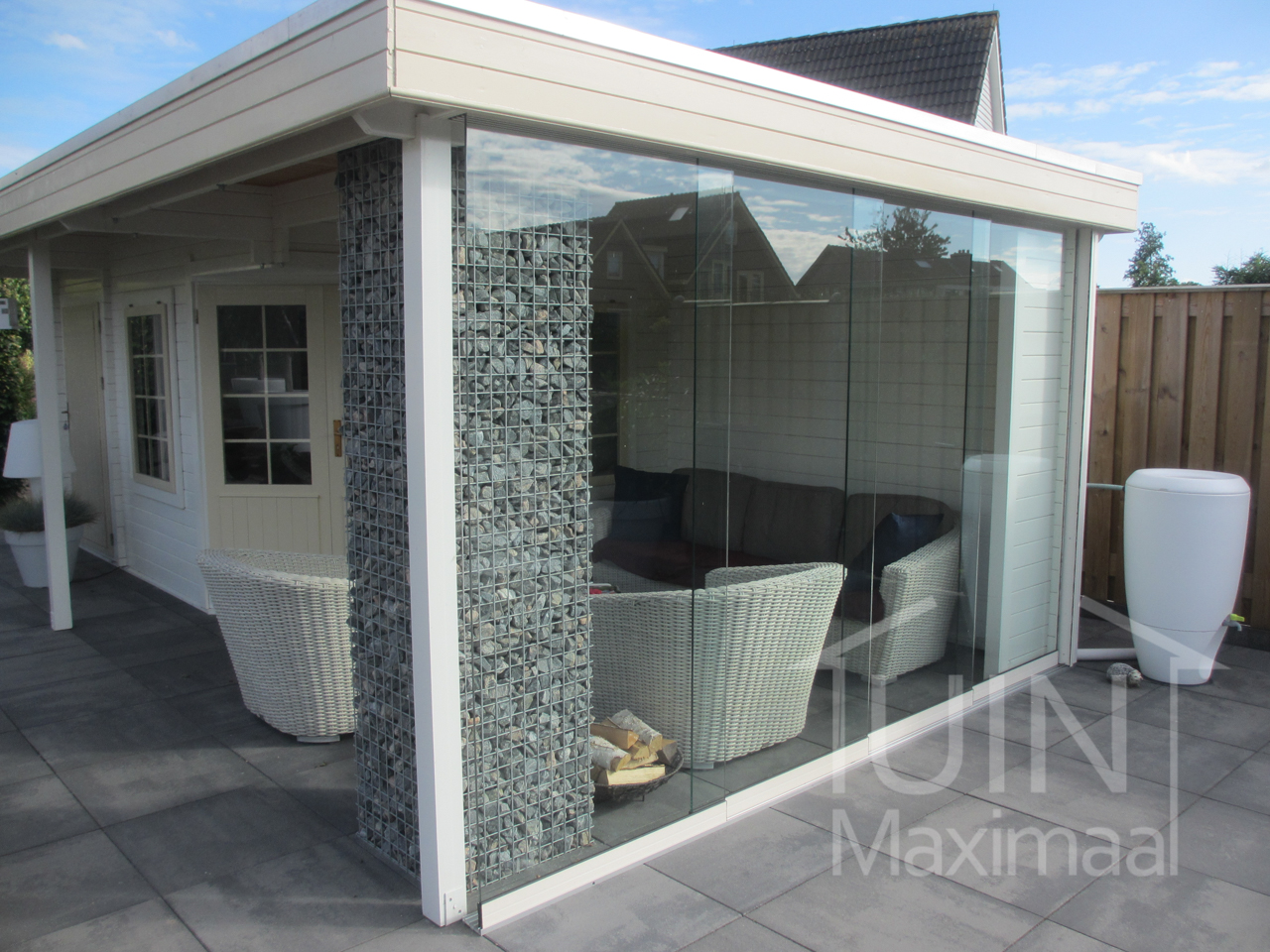Porte et baie coulissante Gumax® en blanc mat