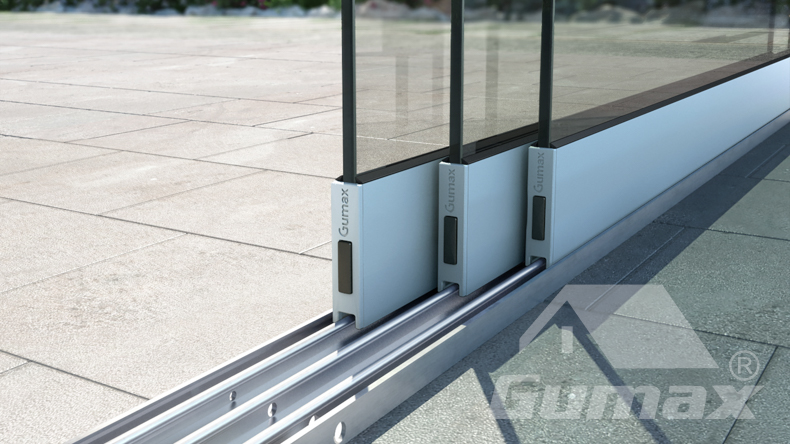 Glazen schuifwanden 2080mm tot 2120mm